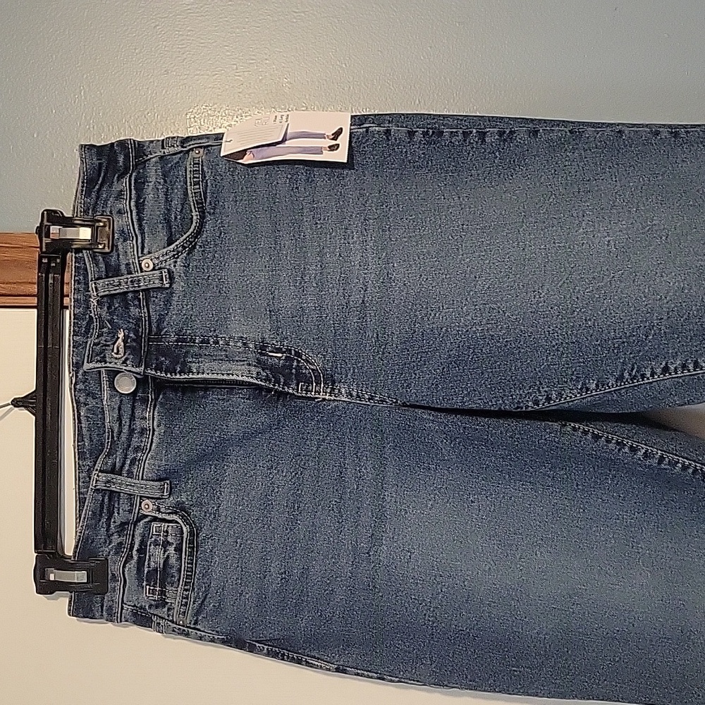 🆕️ Time & Tru Women's Distressed High-Rise Ankle Jeans Medium Blue Size 2 (#1) - Picture 2 of 7